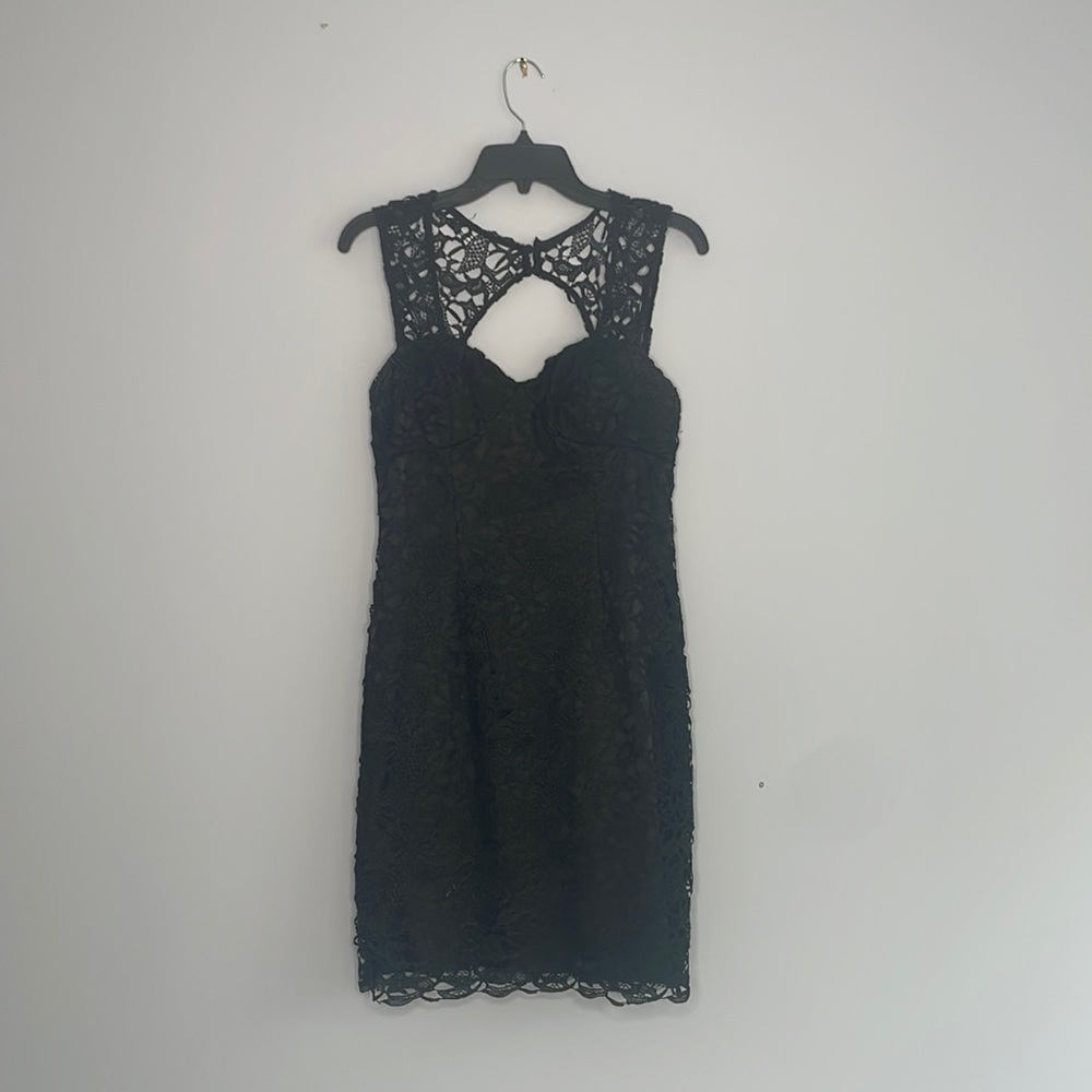 Adrianna Papell Black Lace Dress